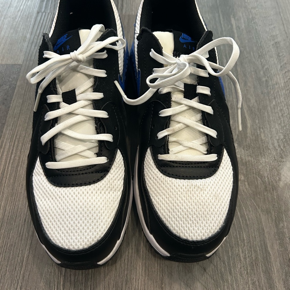 Nike Air Black, White, and Blue Sneakers